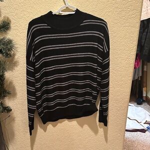 Striped Black and White Women's Sweater